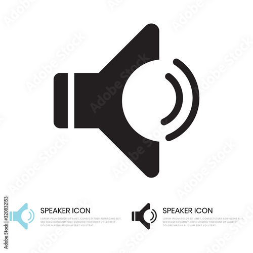 Audio speaker volume icon for apps and websites
