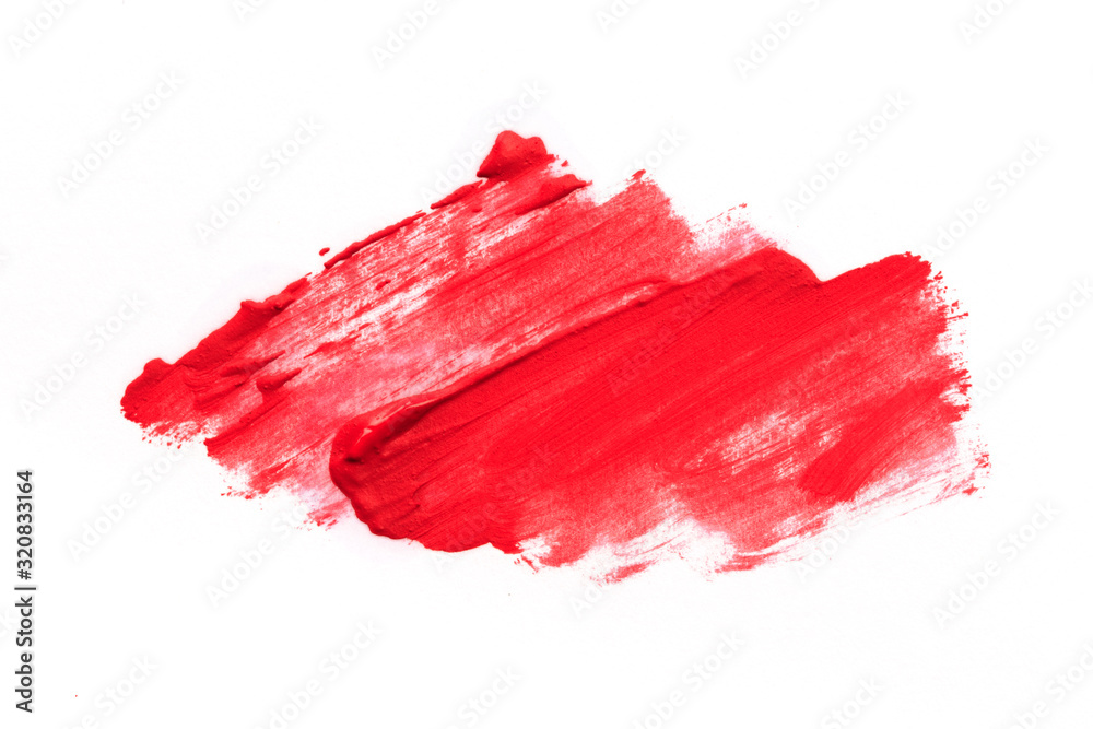 Lipstick smear smudge swatch isolated on white background - Image