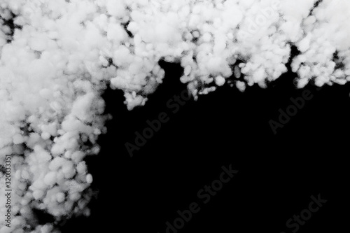 hollowfiber, polyester fiber on black blue background - Image