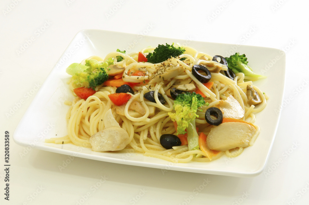 Food portrait of Italian Cuisines spaghetti