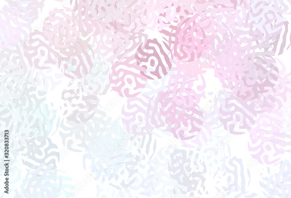 Fototapeta premium Light Pink, Yellow vector pattern with random forms.