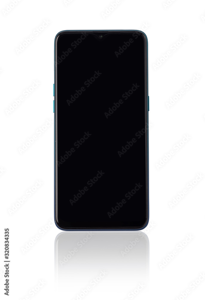 smartphone with white blank screen isolated on white background smartphone with white blank screen isolated on white background