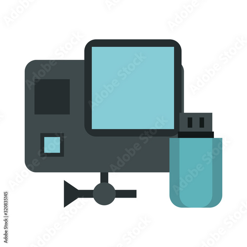 usb memory flash isolated icon