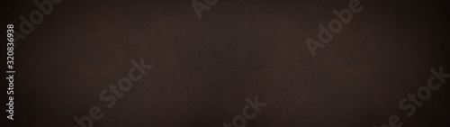 Dark brown chocolate rustic leather texture - Background banner panorama