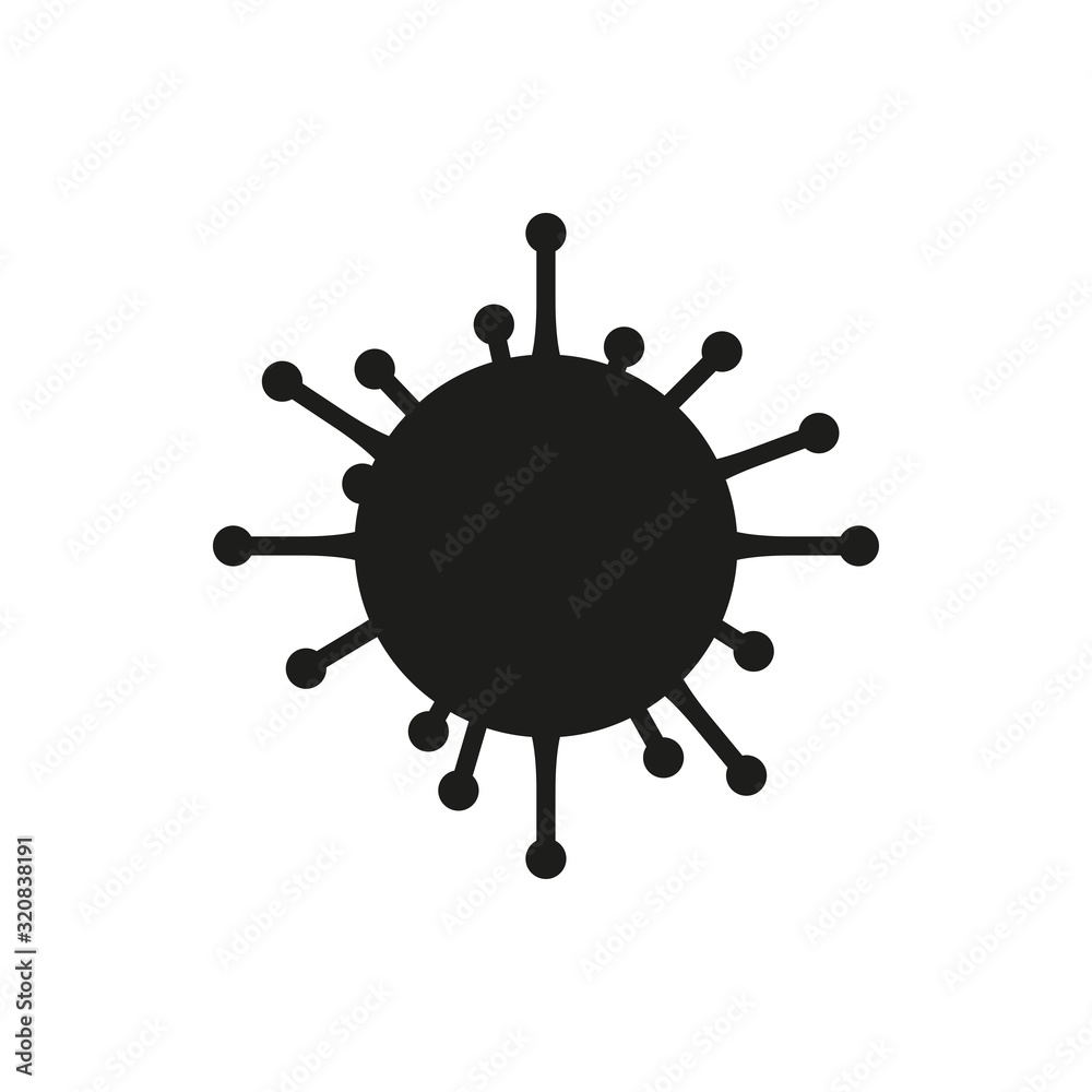 The icon of the virus. Simple flat vector illustration The icon of the virus. Simple flat vector illustration