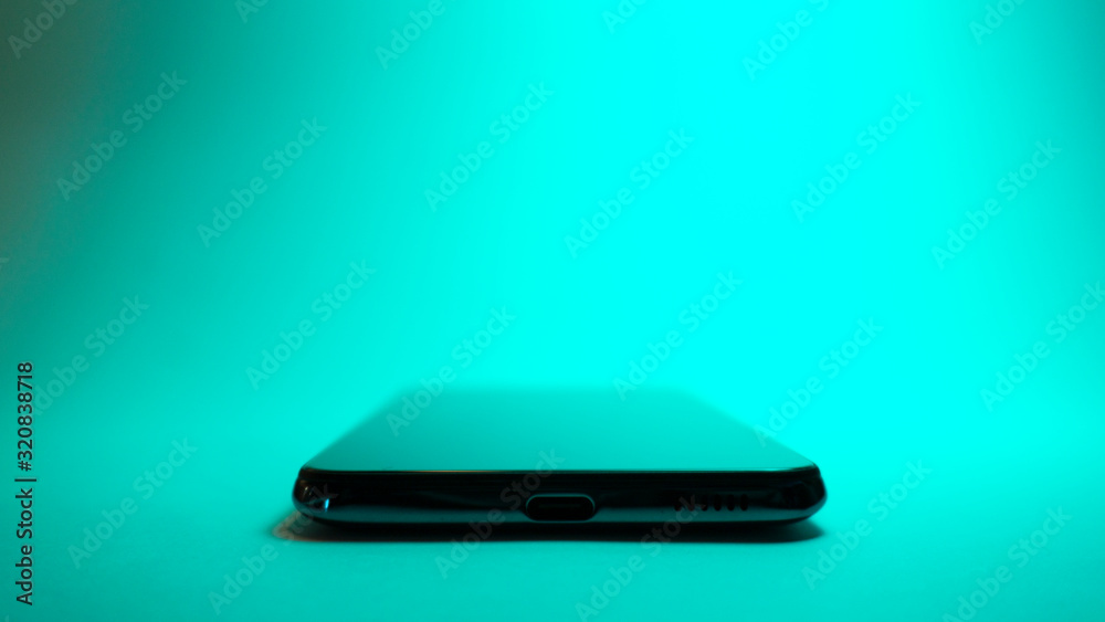 smartphone on a colored background close-up smartphone on a colored background close-up