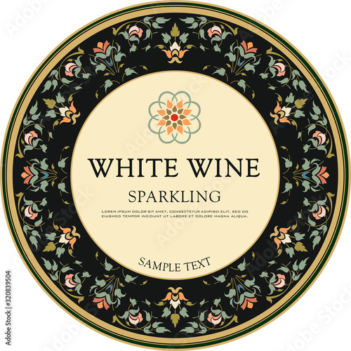 Sparkling Wine italy label black graphic illustration Amarone and Prosecco