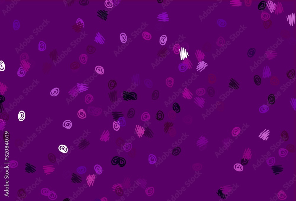 Light Purple vector template with circles.