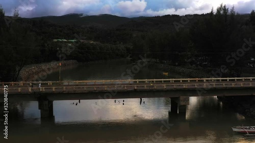 Wallpaper Mural A pedestrian Bridge in the heavily polluted Taganito region of the Philippines Torontodigital.ca