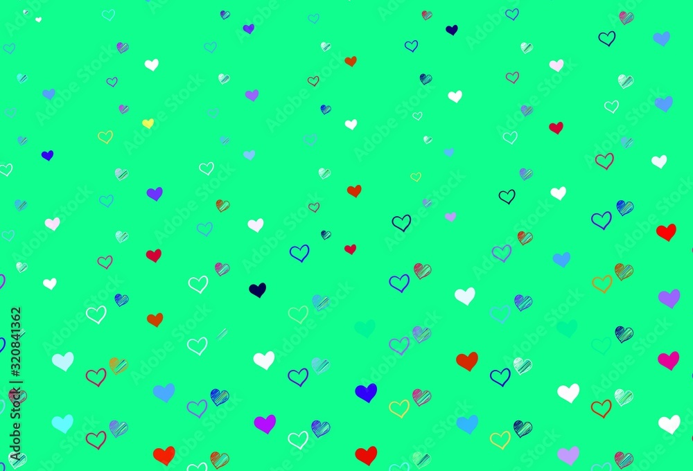 Light Pink, Blue vector texture with lovely hearts. Light Pink, Blue vector texture with lovely hearts.