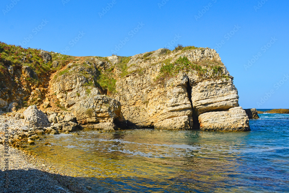 The Black Sea coast at Kilimli Bay, near Agva, Sile, in north west Turkey