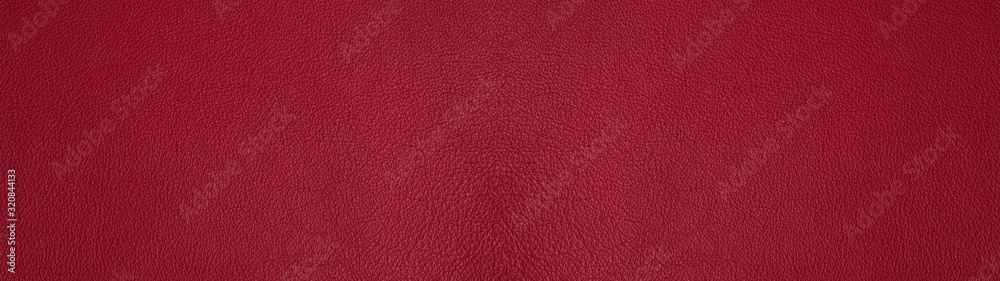 Red rustic leather - background banner panorama long - obrazy, fototapety, plakaty 