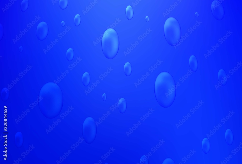 Dark BLUE vector template with circles. Blurred bubbles on abstract background with colorful gradient. Beautiful design for your business natural advert.