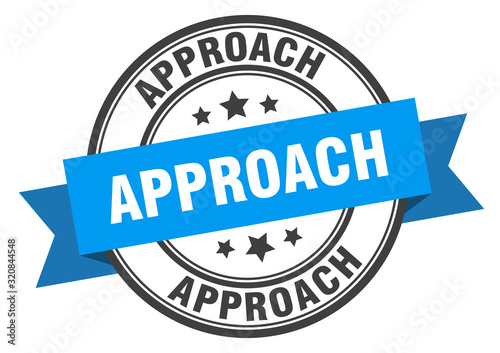 approach label. approachround band sign. approach stamp