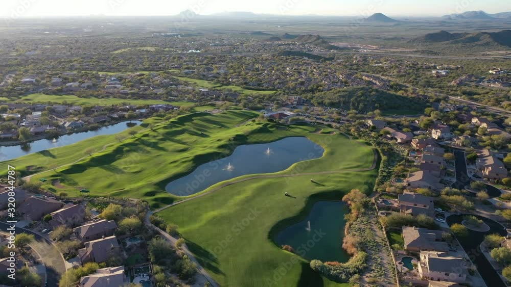 Arizona winter Golf from the air.