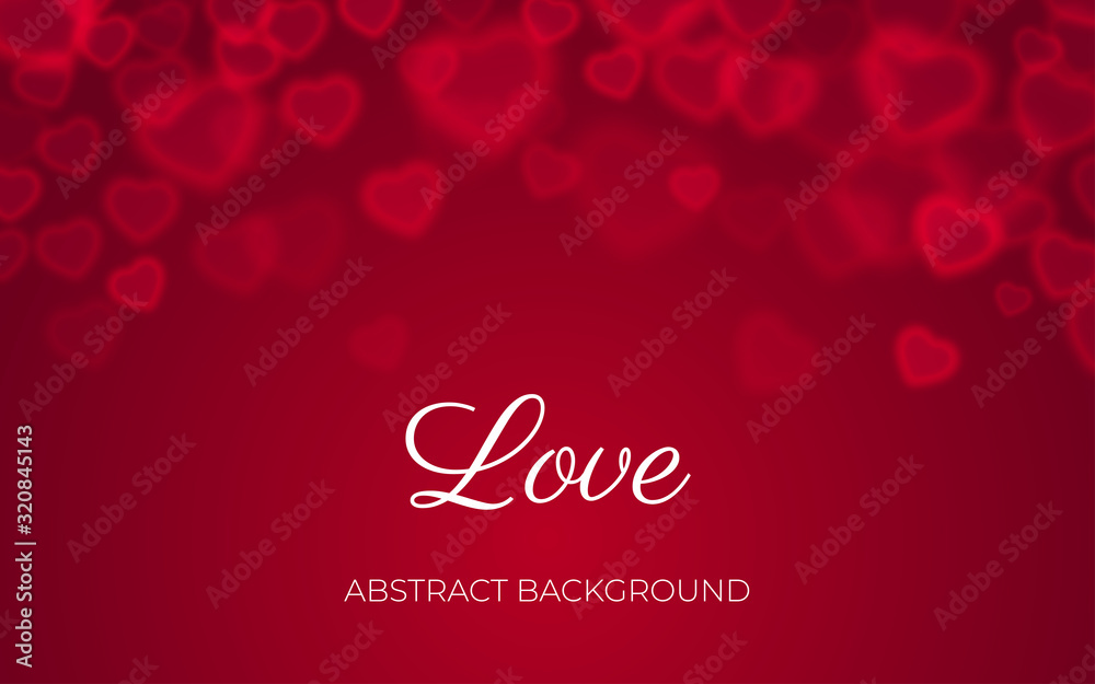 Heart bokeh red background valentine love vector Heart bokeh red background valentine love vector