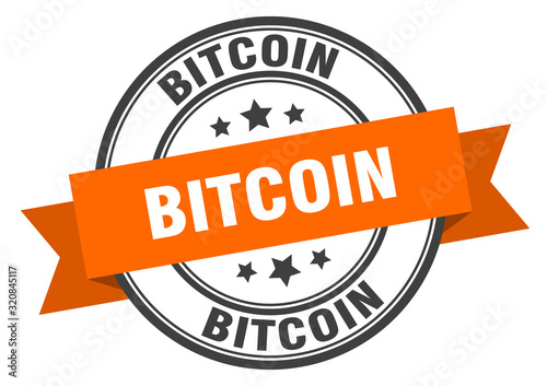 bitcoin label. bitcoinround band sign. bitcoin stamp
