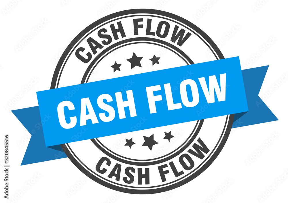 cash flow label. cash flowround band sign. cash flow stamp