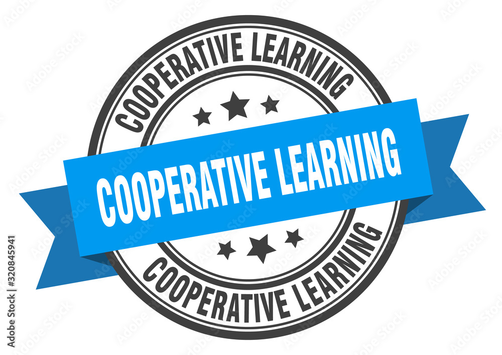 Fototapeta premium cooperative learning label. cooperative learninground band sign. cooperative learning stamp