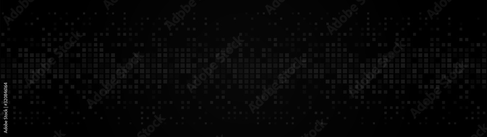 Black dotted background. Randomly colored dots. Minimal background. Modern gradient dot background. 