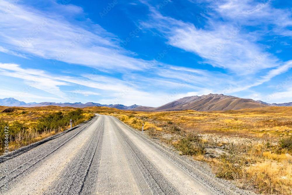 country road and sky in Newzealand