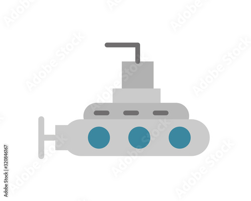 submarine military force isolated icon