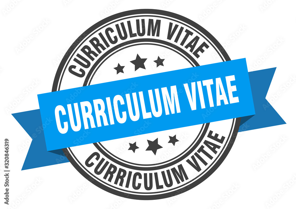 Fototapeta premium curriculum vitae label. curriculum vitaeround band sign. curriculum vitae stamp
