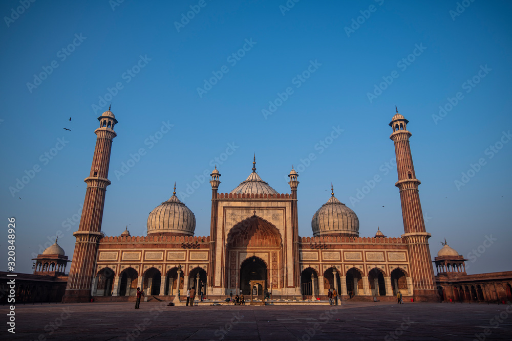 Jama Masjid in morning, Old Delhi India