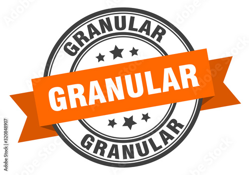 granular label. granularround band sign. granular stamp