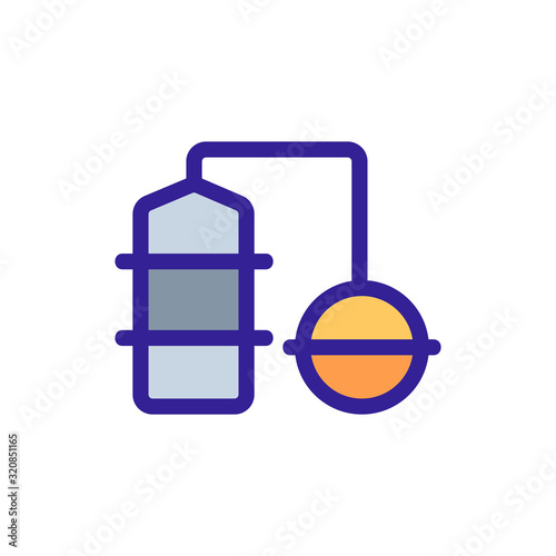 barrel with beer icon vector. A thin line sign. Isolated contour symbol illustration
