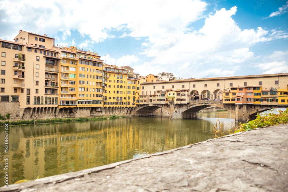 Cityscape of Florence overlooking the Arno River