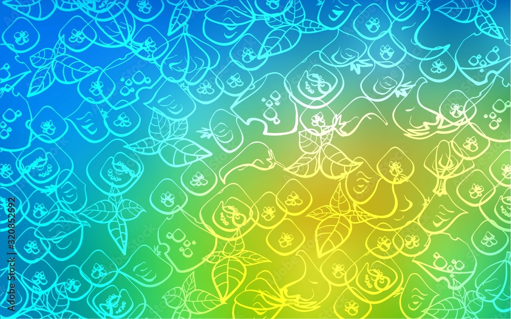 Light Blue, Green vector pattern with fresh ingredients. Beautiful colored illustration with food in doodle style. Pattern for ad, booklets, leaflets of restaurants. Light Blue, Green vector pattern with fresh ingredients. Beautiful colored illustration with food in doodle style. Pattern for ad, booklets, leaflets of restaurants.