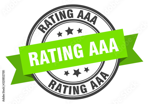 rating aaa label. rating aaaround band sign. rating aaa stamp