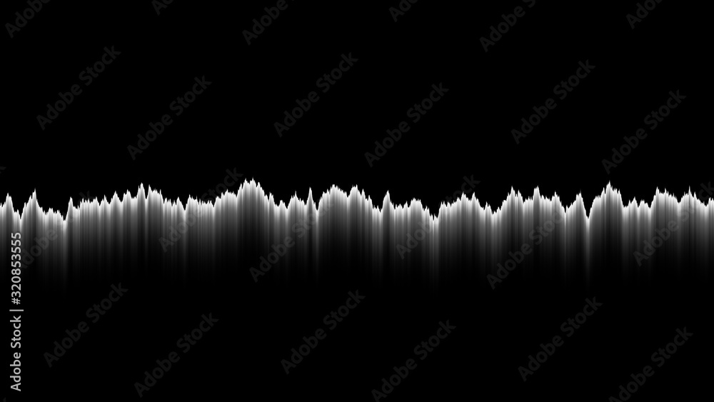 Sound wave line music abstract background. Pattern black and white illustration.