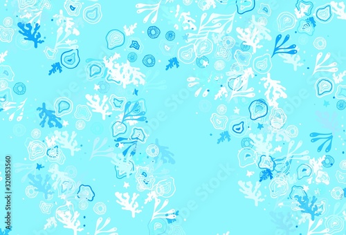 Light BLUE vector texture with abstract forms. © smaria2015
