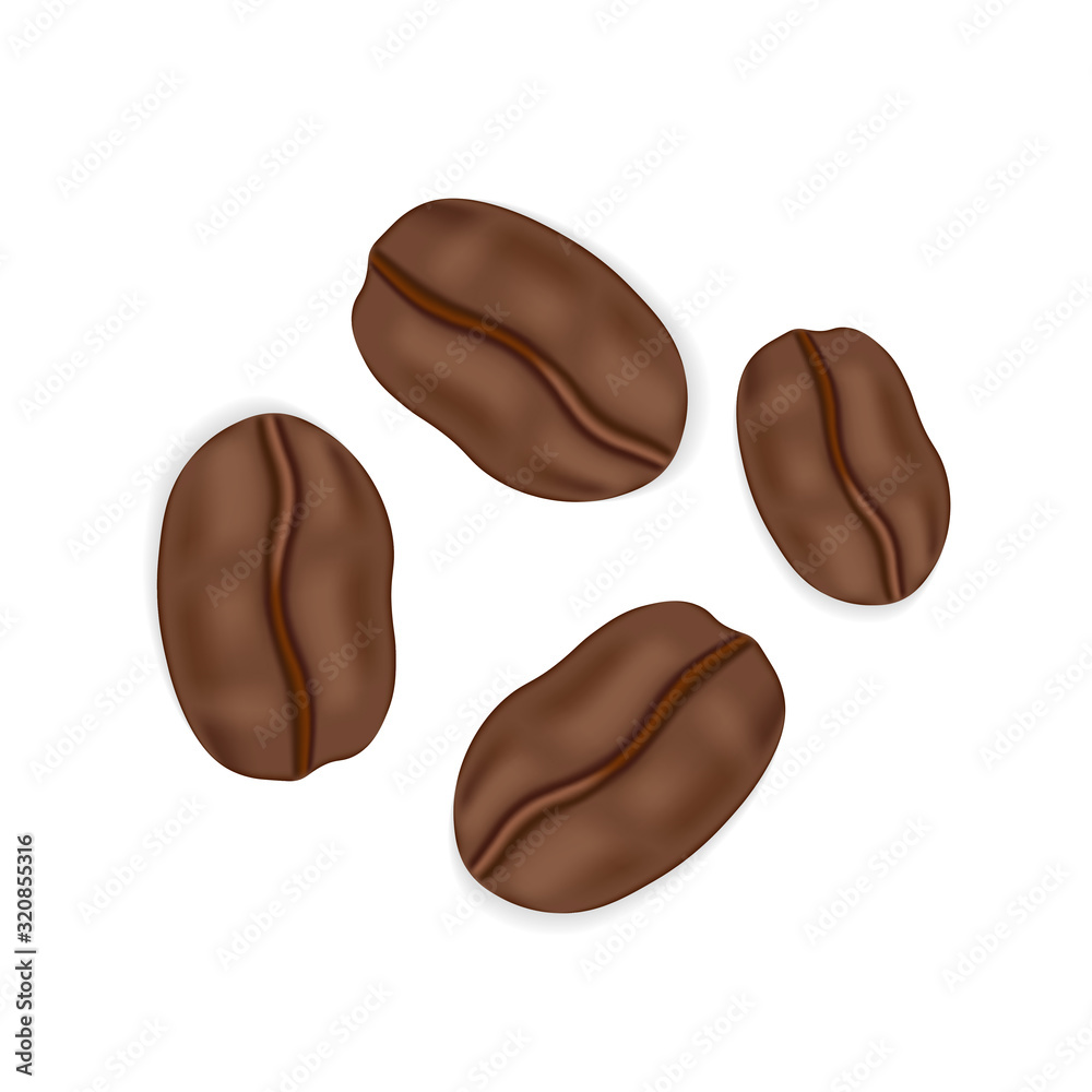 Vector icon coffee bean for cafe label, packing and emblem Vector icon coffee bean for cafe label, packing and emblem