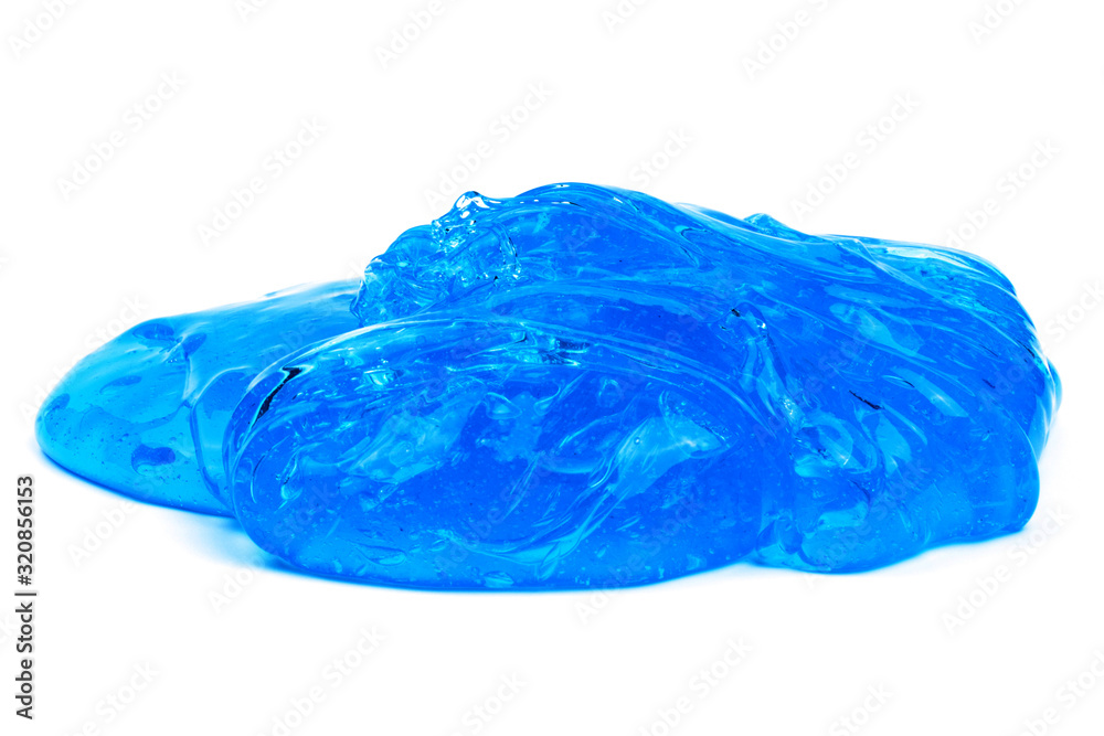Obraz premium Blue slime for kid, isolated on white background