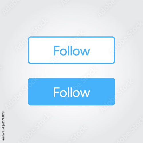 Instagram follow Buttons. UI icon. Sign of subscription. Personal brand attribute. Vector illustration.
