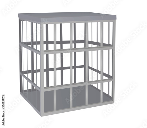 Cage metal bars. vector illustration