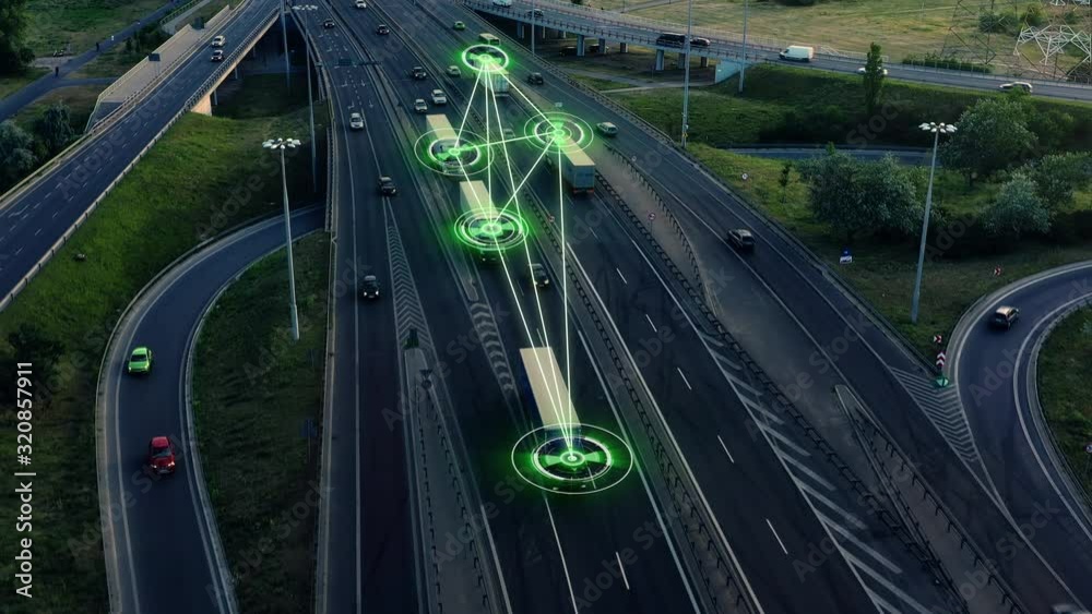 An automatic communication system between trucks, the vision of the future.