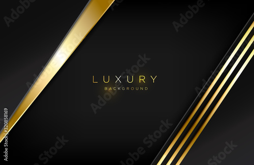 black and gold abstract geometric background