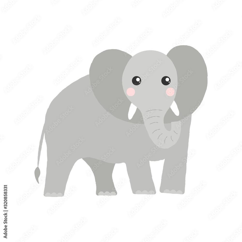 Vector illustration of a cute elephant. Vector illustration of a cute elephant.