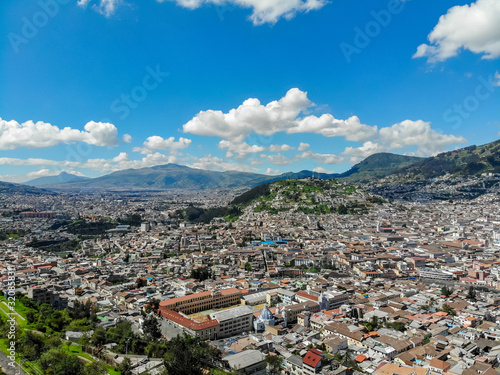 View of the colonial part of Quito photo