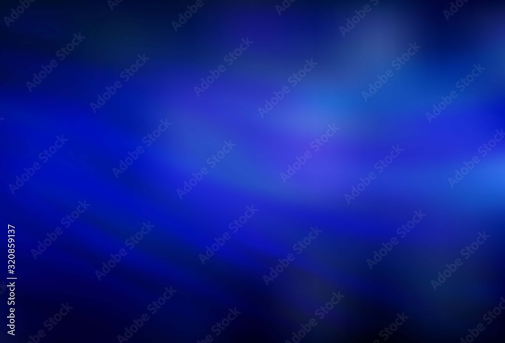 Dark BLUE vector pattern with lines. A shining illustration, which consists of curved lines. Brand new design for your ads, poster, banner.