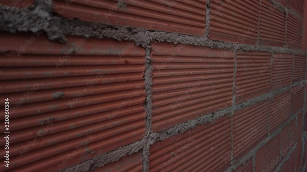 Red Brick Wall and Cement Mortar Texture, Close Up Detail Red Brick Wall and Cement Mortar Texture, Close Up Detail