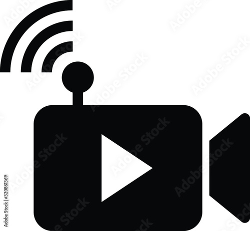 livestream icon, Vector illustration