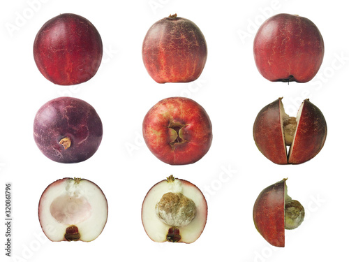 Rose apple on white background