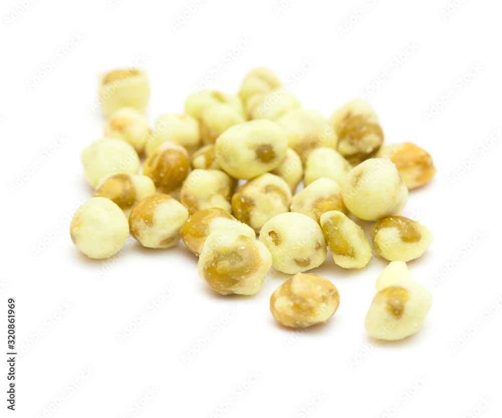 snack food wasabi peas isolated snack food wasabi peas isolated