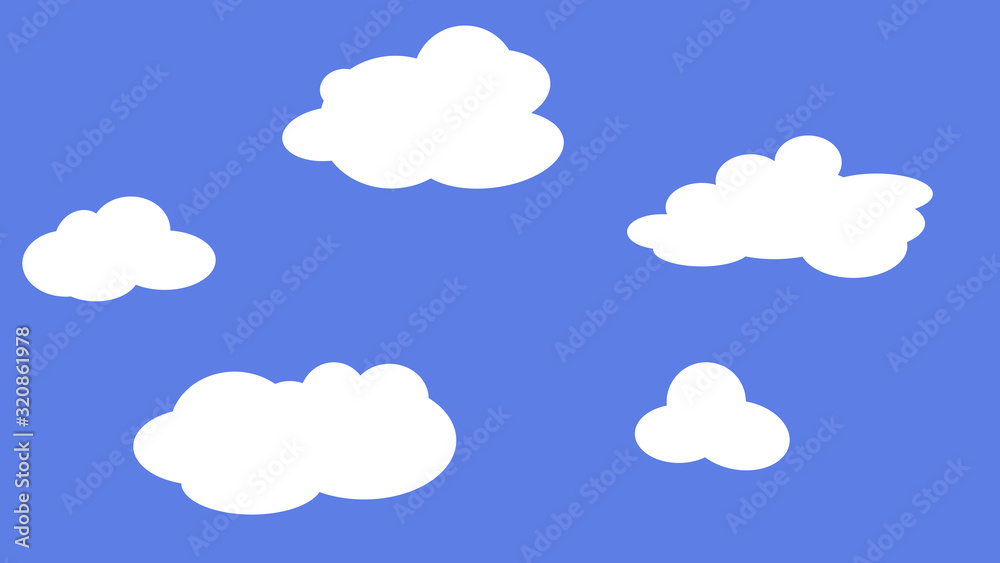 collection of flat cloud vector designs and for your project