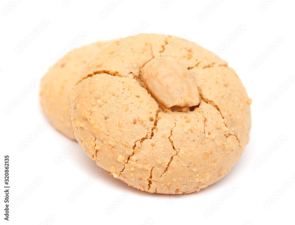 soft almond cookies isolated on white soft almond cookies isolated on white